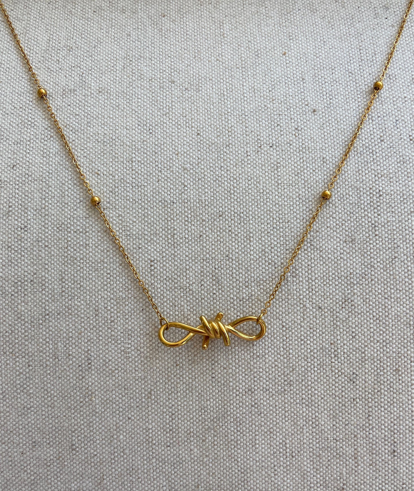 Wire knot necklace