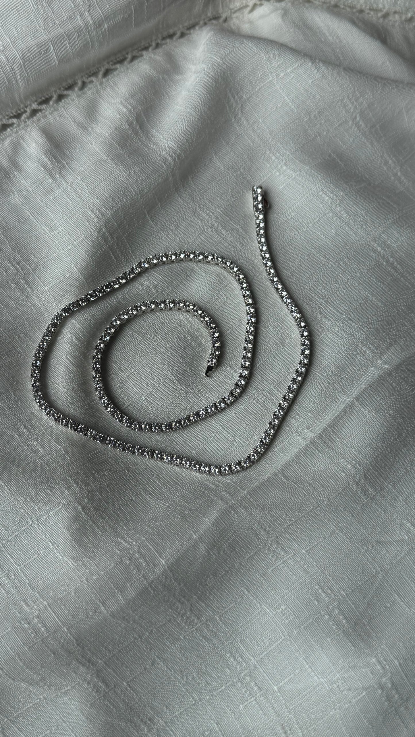 Br tennis necklace (silver)