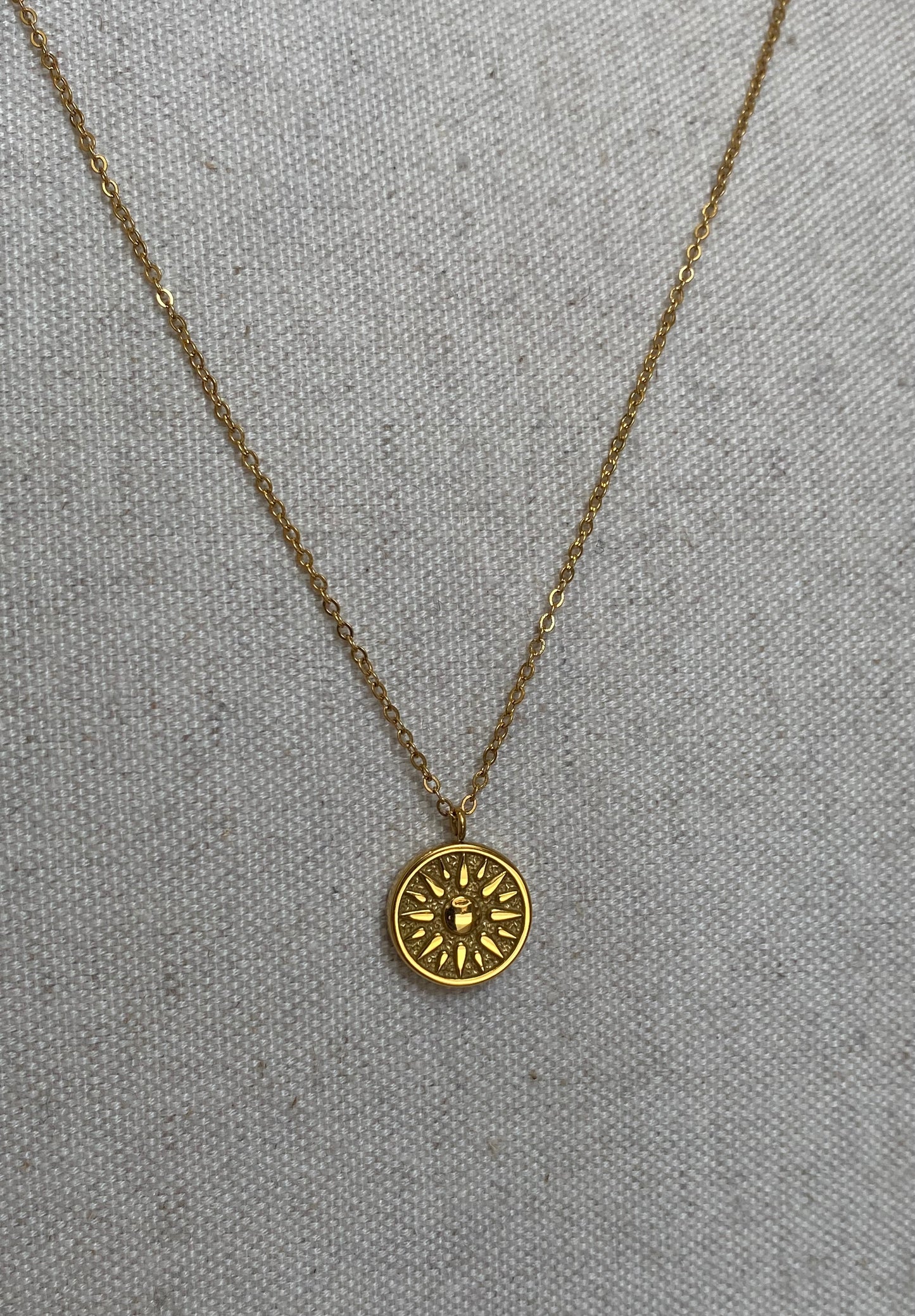 Sun stamp necklace
