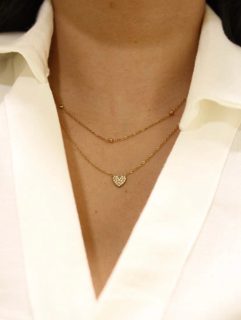 Flutter heart necklace
