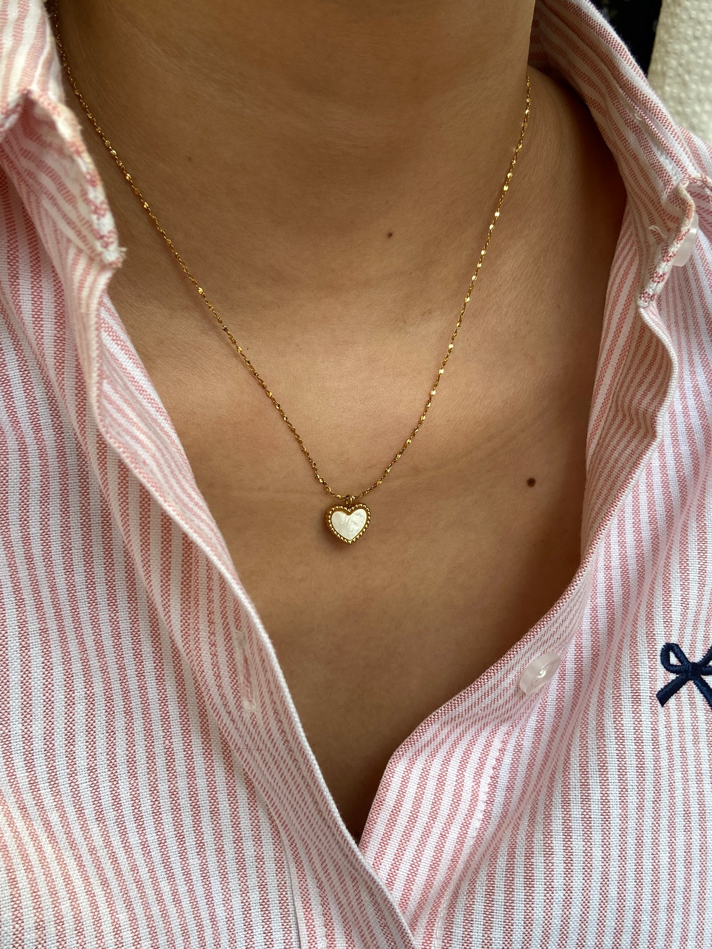 Shell heart necklace