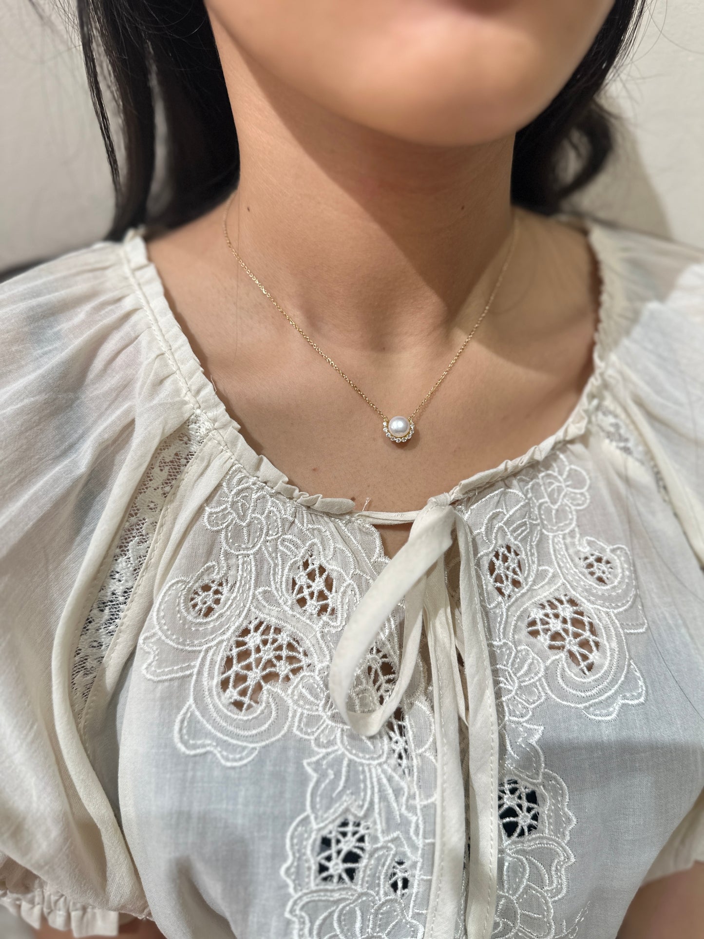 Sv Gem Pearl Necklace