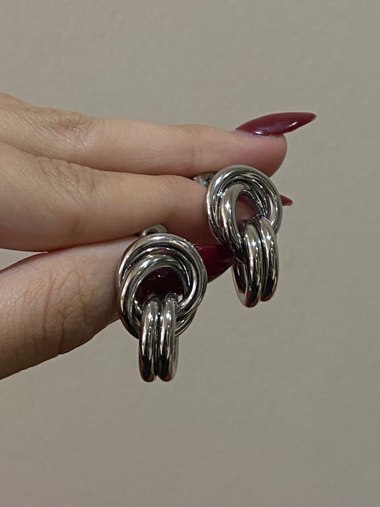 Trio earrings (silver)