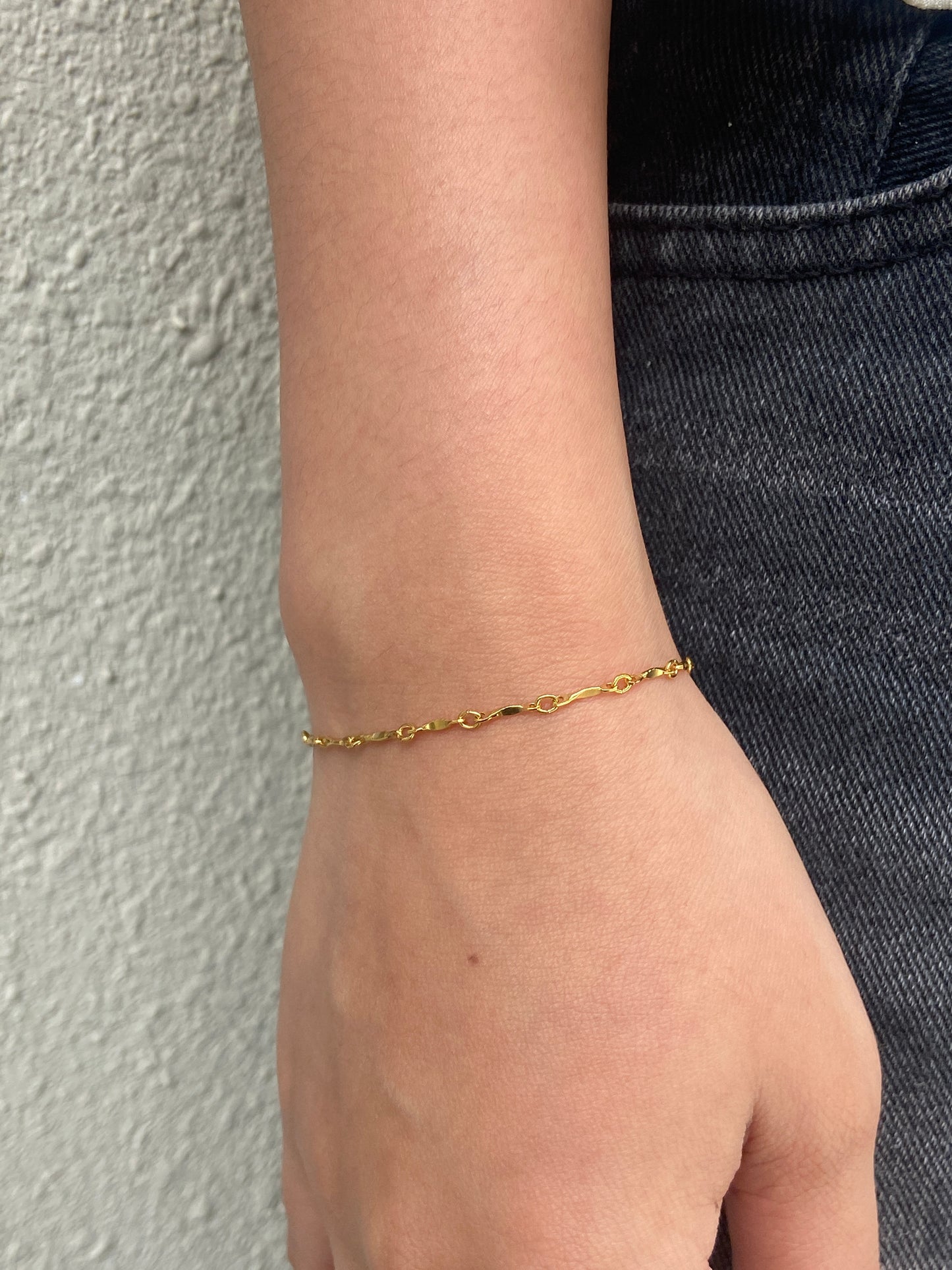 Gf flat chain bracelet