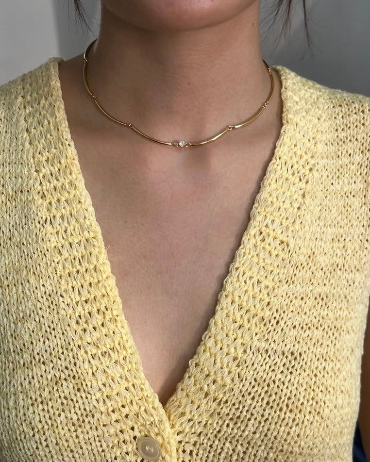 Miami bat choker (gold)