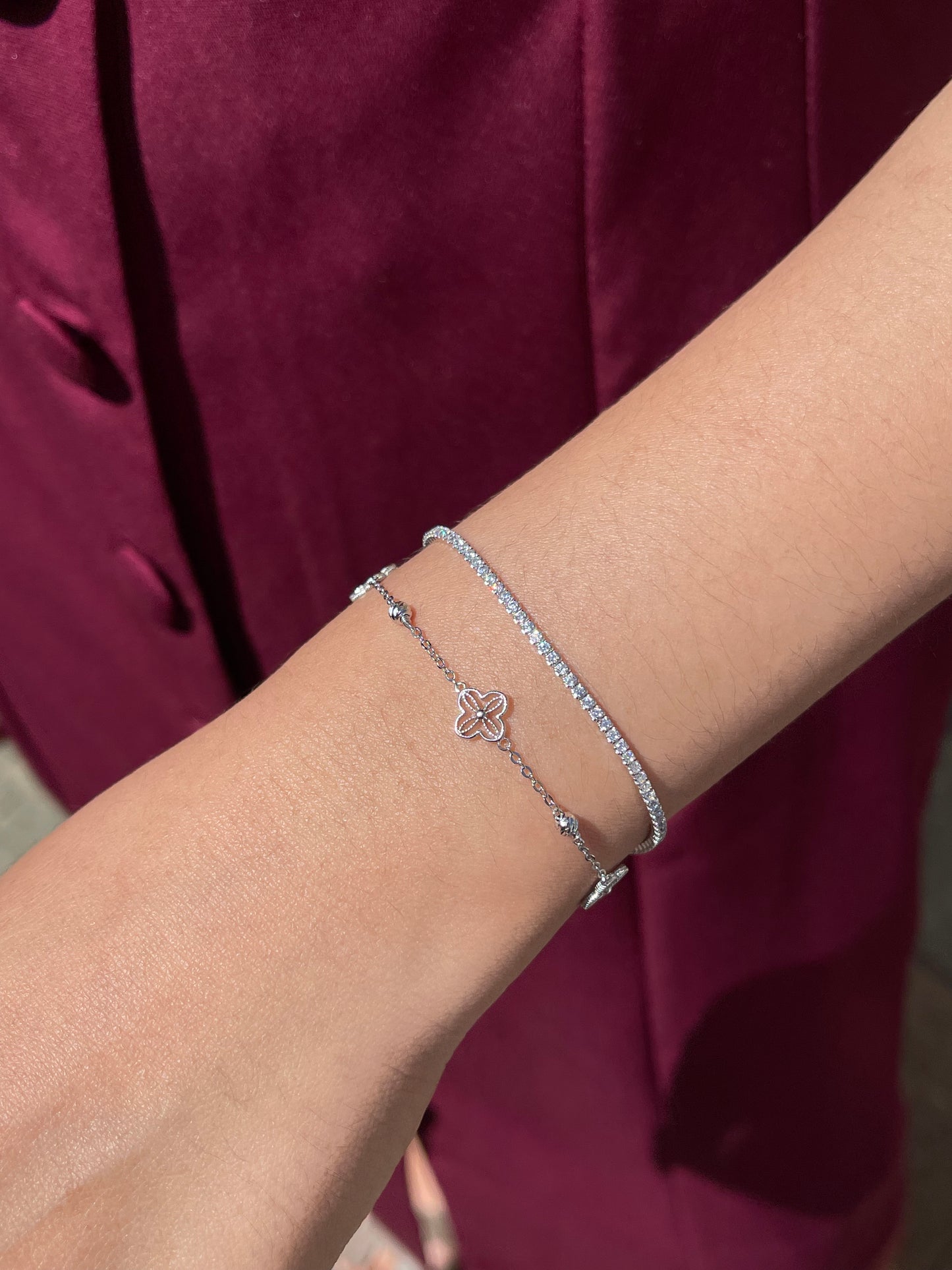 Tennis bracelet silver