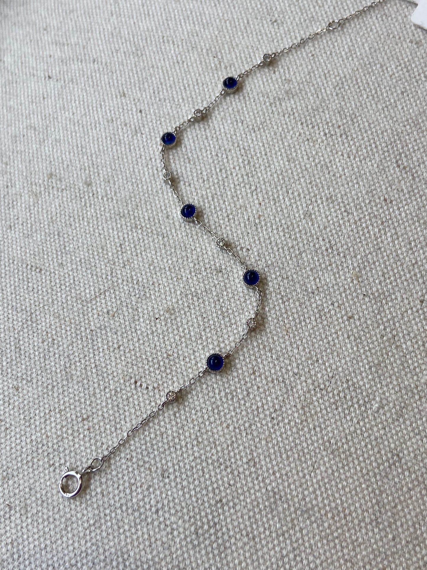 Pave blue bracelet