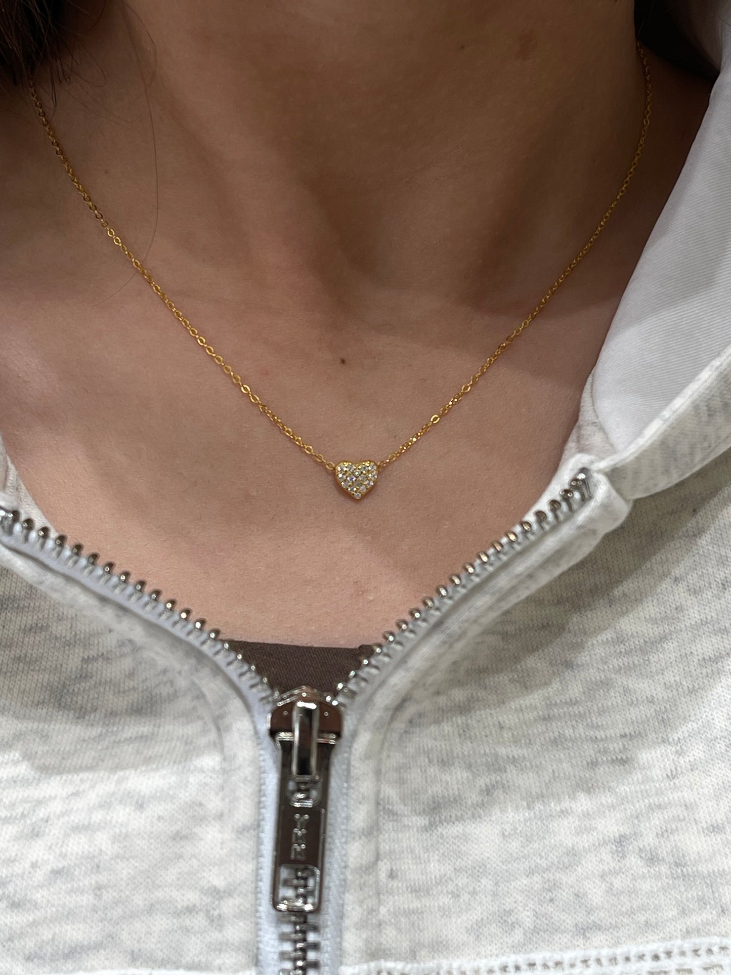 Sv puffy heart necklace