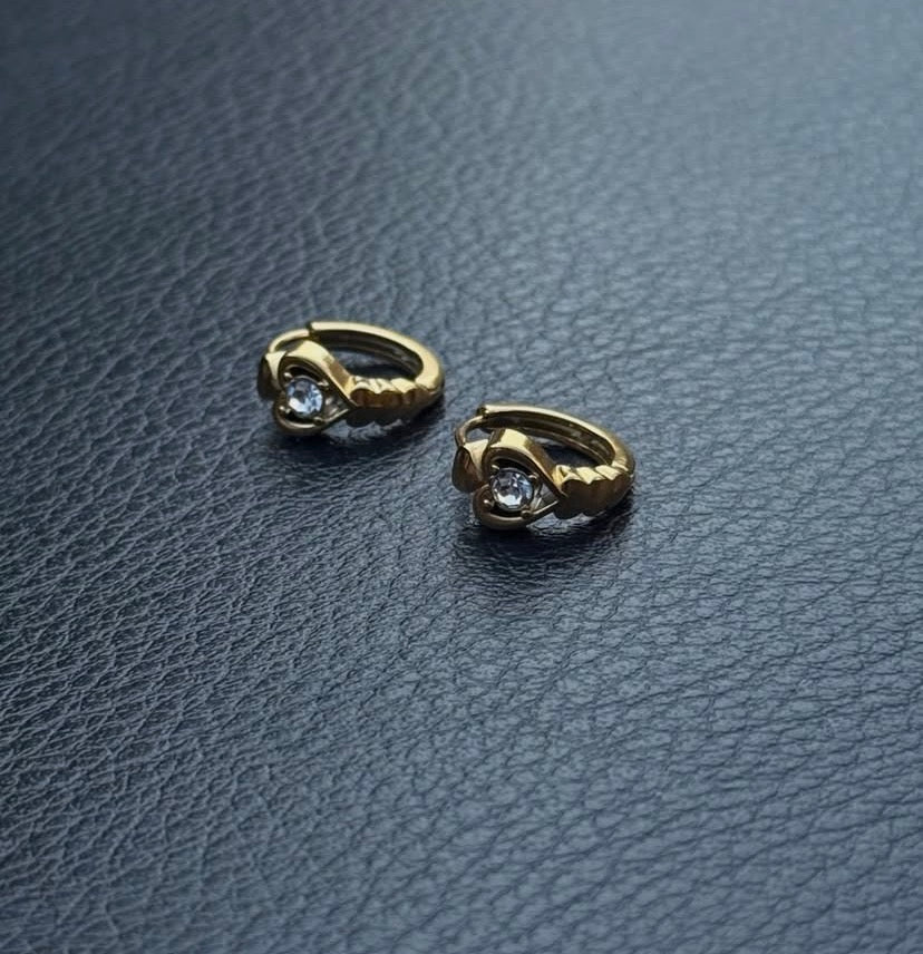 Vintage heart hoops