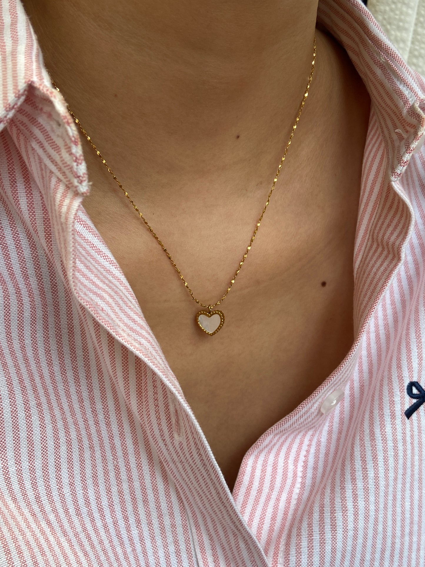 Shell heart necklace