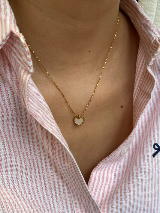 Shell heart necklace