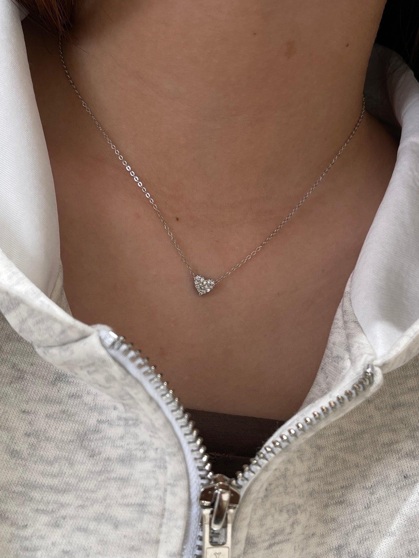 Sv puffy heart necklace
