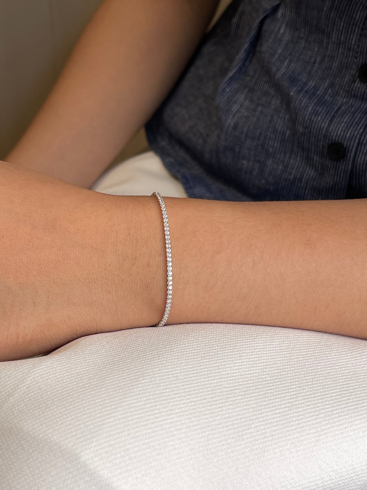 Tennis bracelet silver