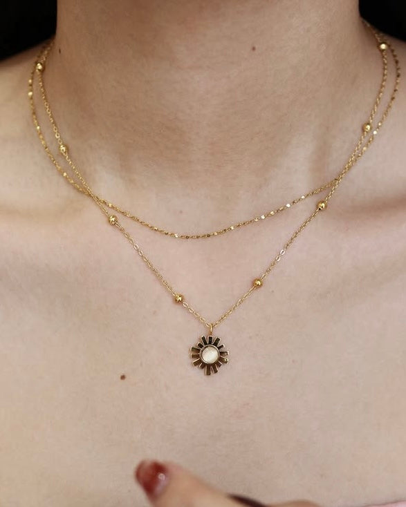 Sunflowers necklace