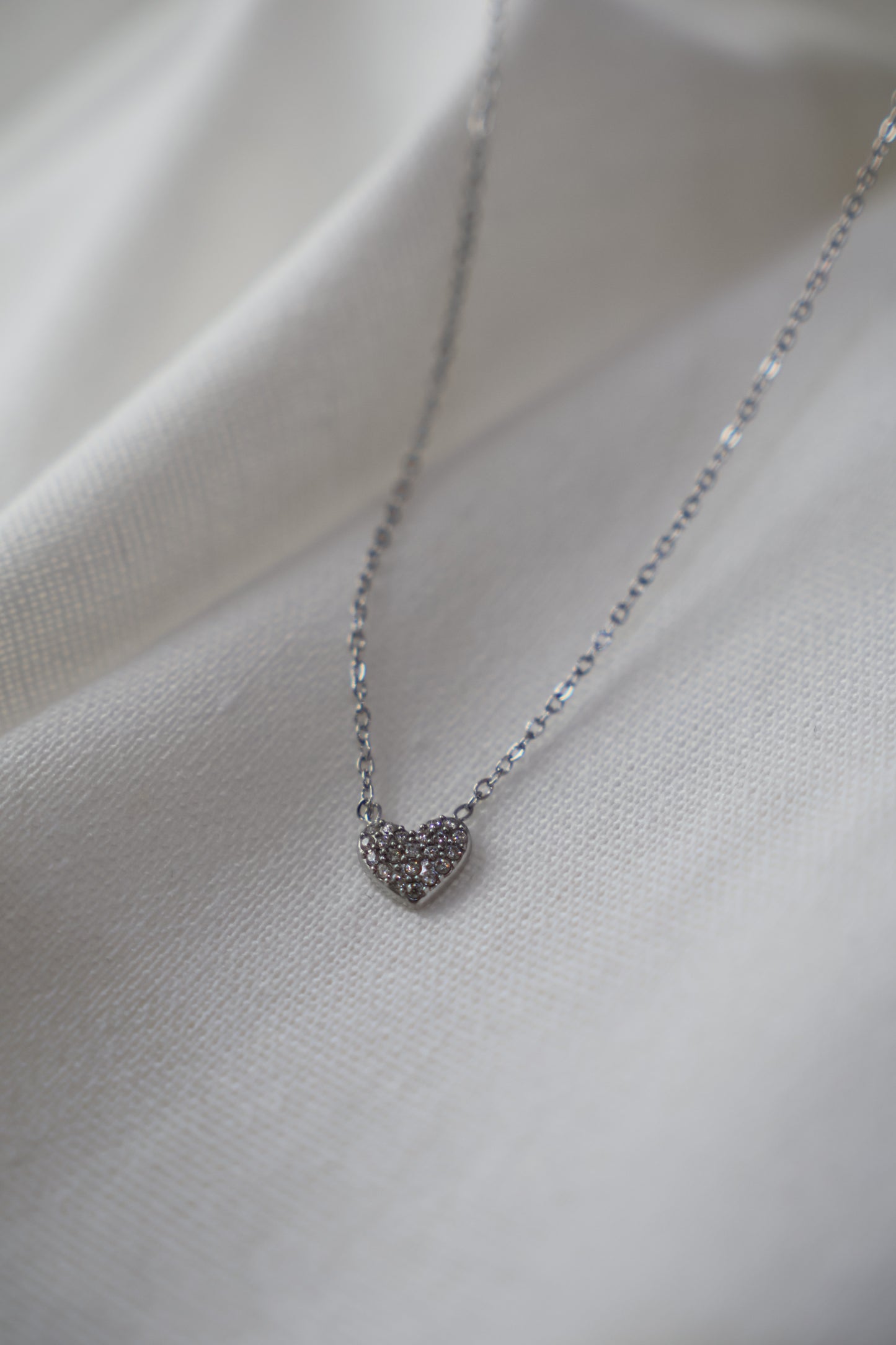 Flutter heart necklace (Silver)