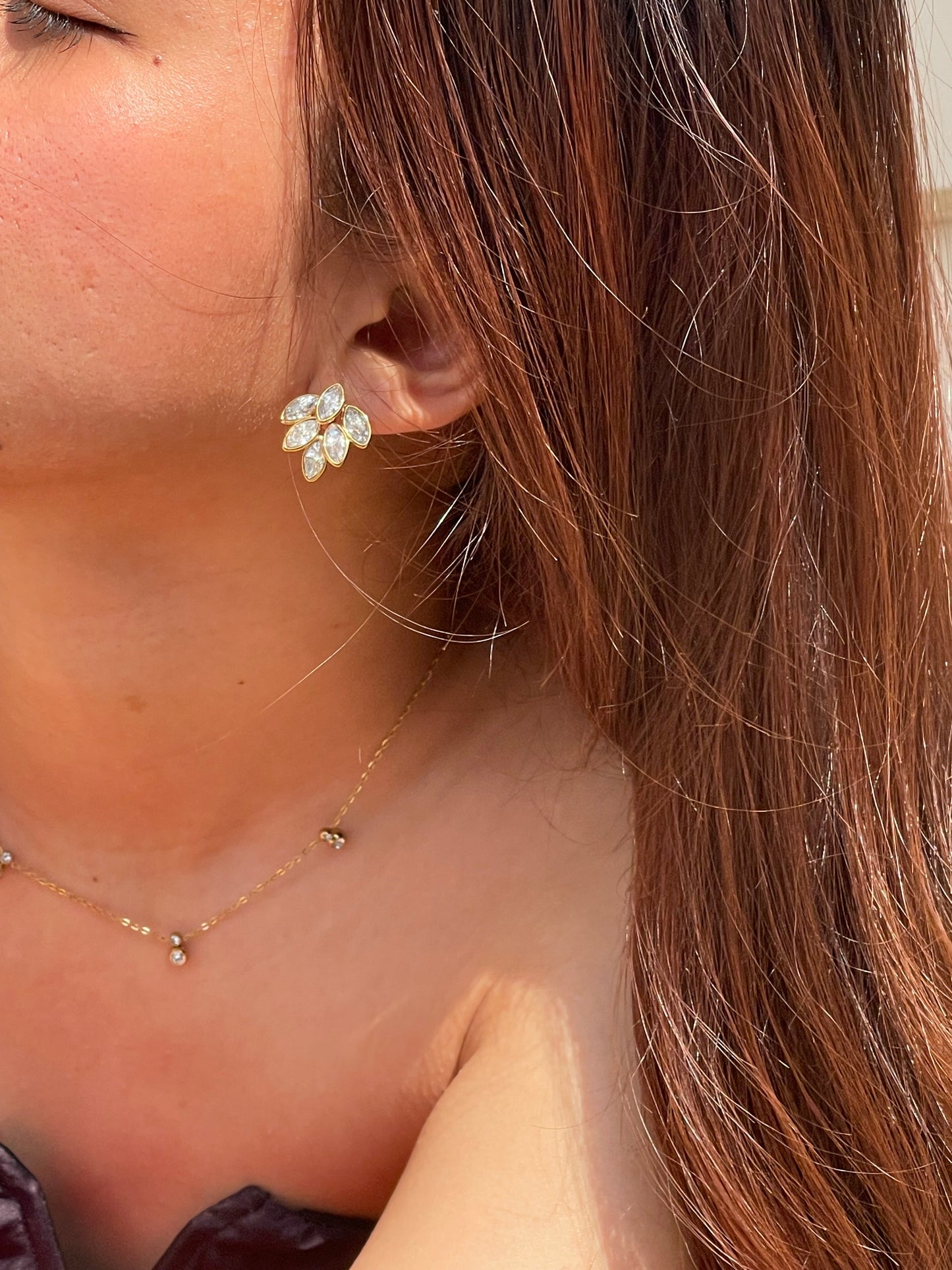Marquise earring