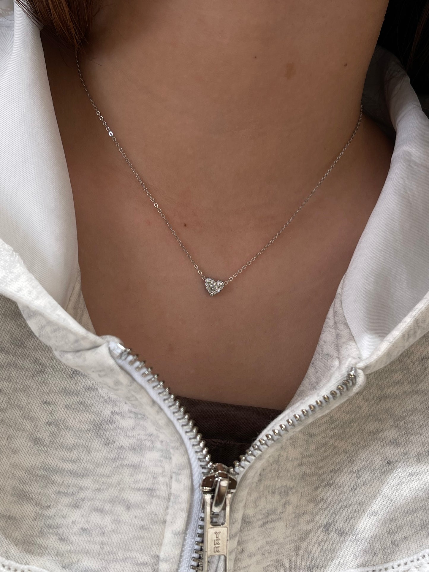 Sv puffy heart necklace