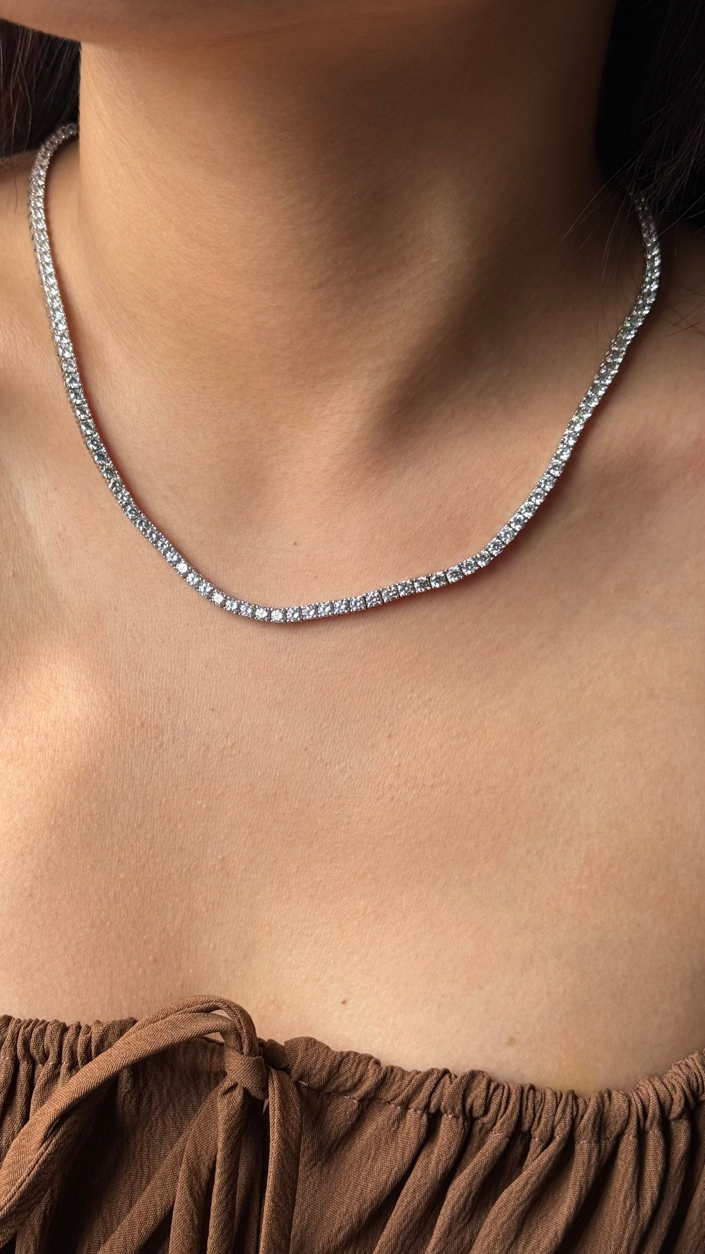Br tennis necklace (silver)