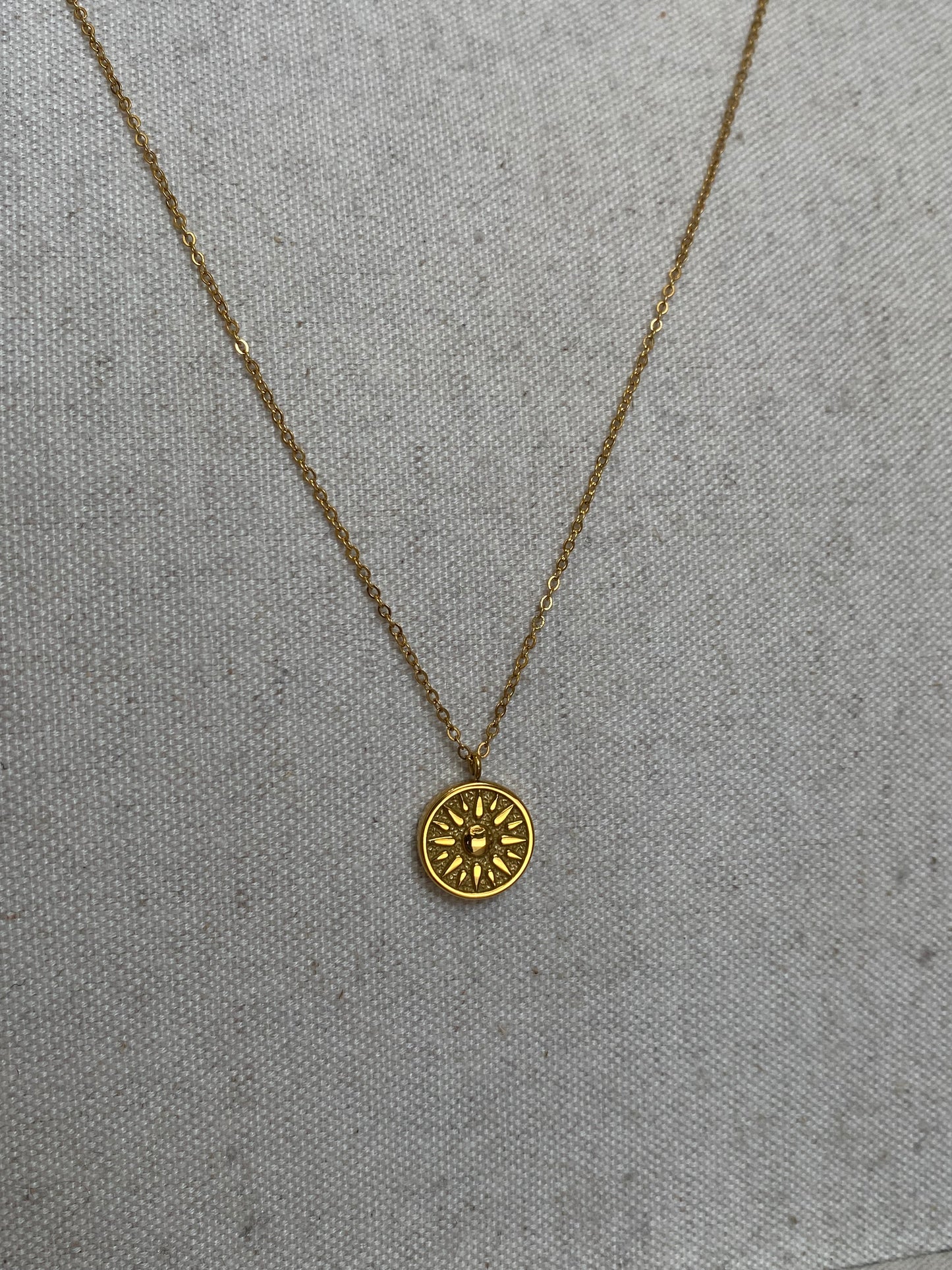 Sun stamp necklace
