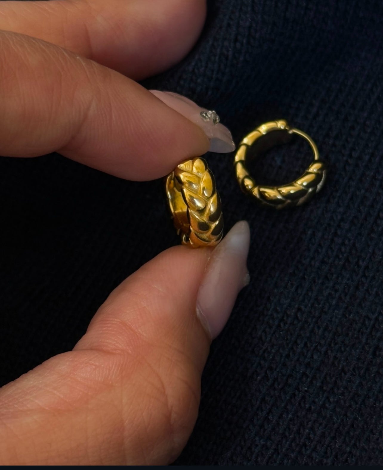 Woven earring