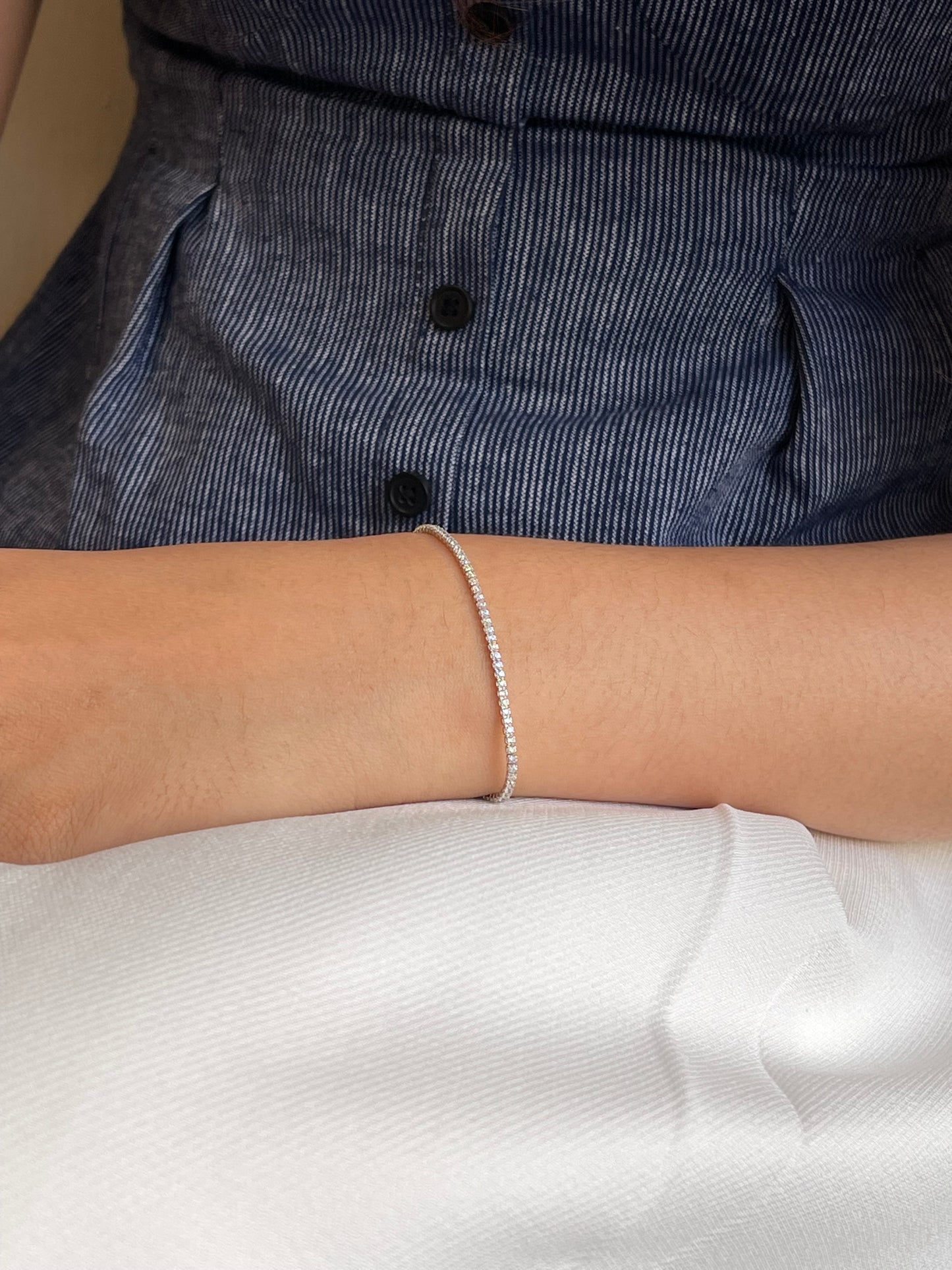 Tennis bracelet silver