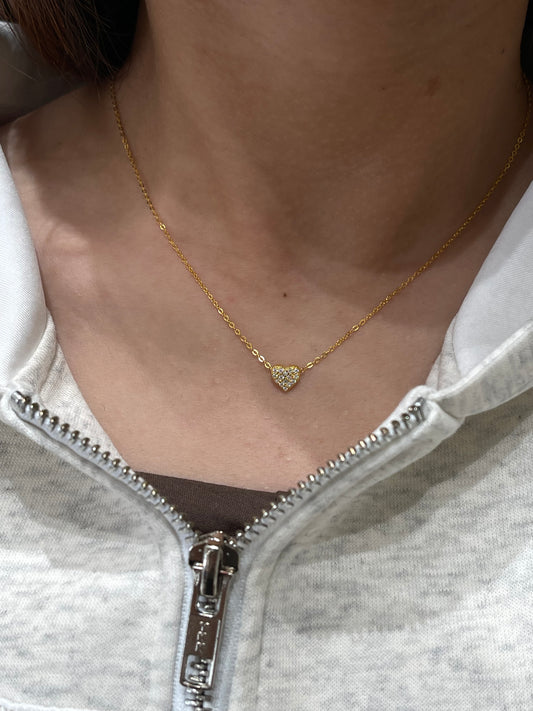 Sv puffy heart necklace