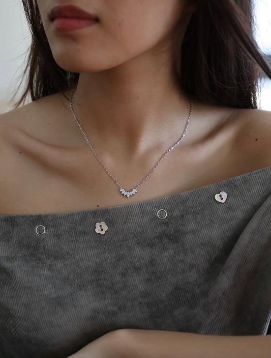 Gem Crown necklace (silver)