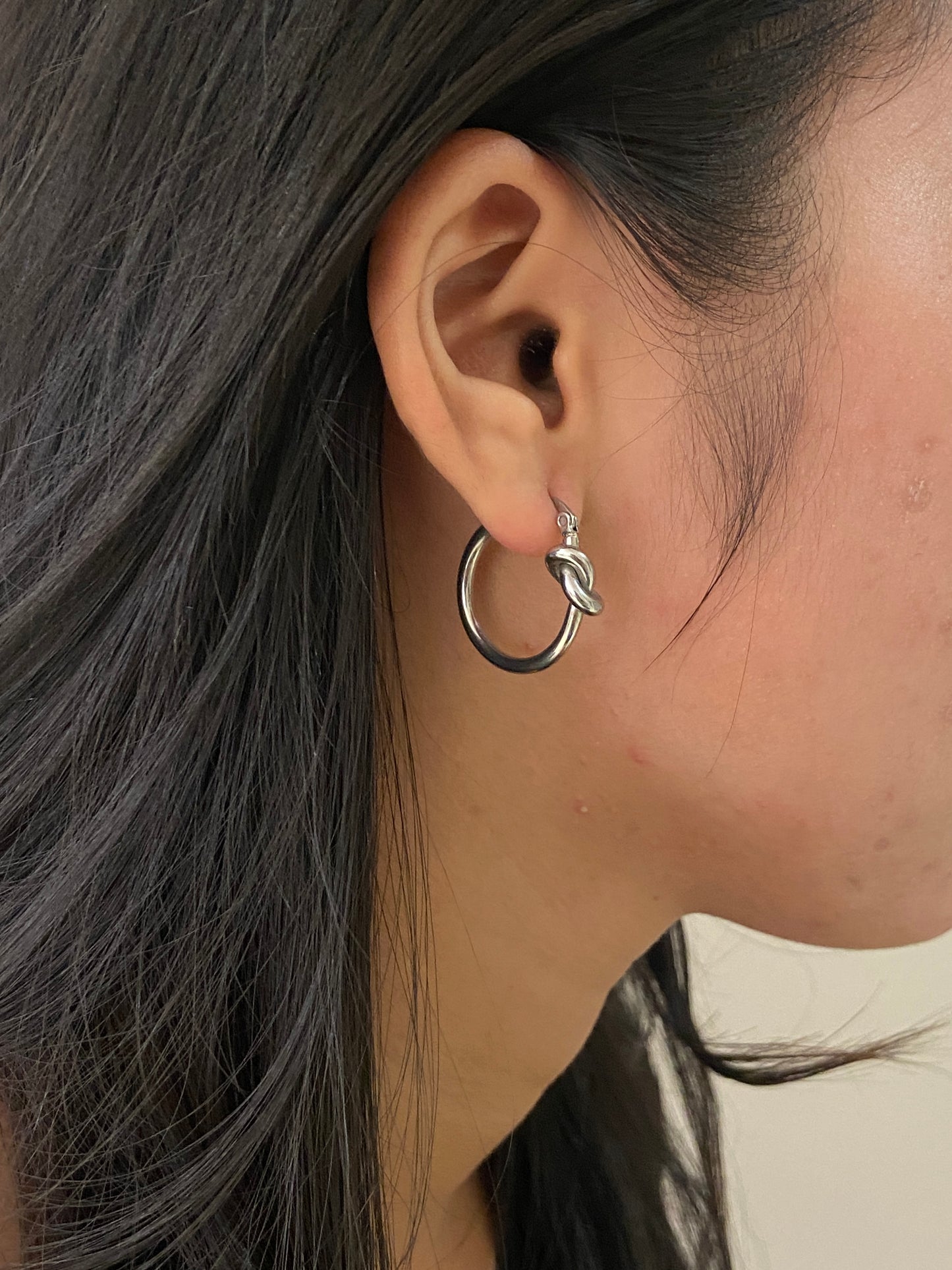 Knot earrings (silver)