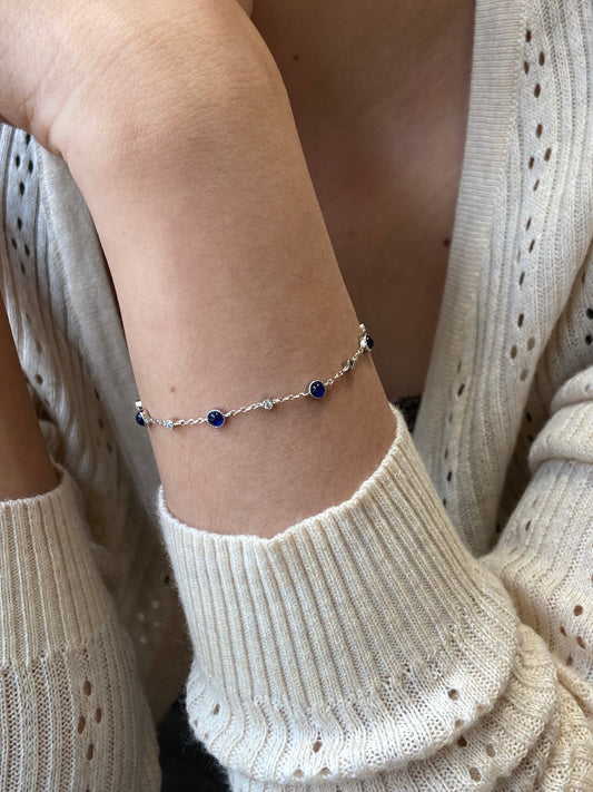 Pave blue bracelet
