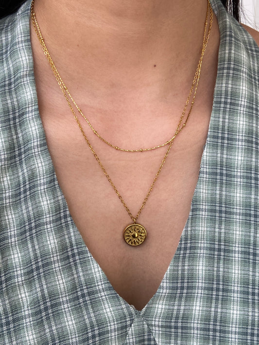 Sun stamp necklace