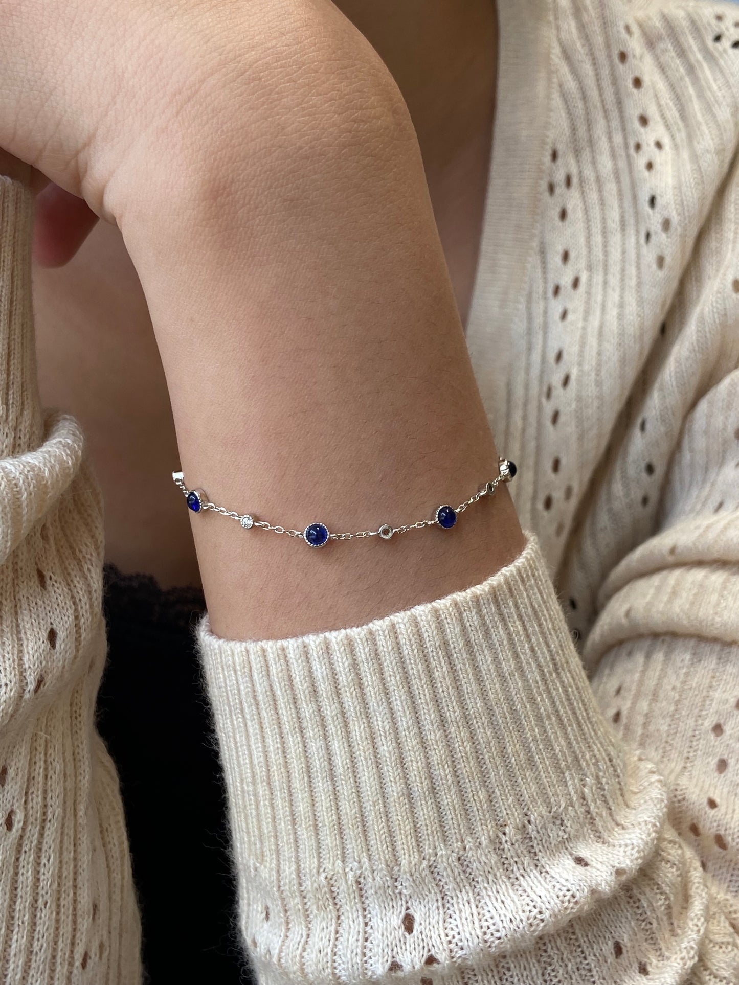 Pave blue bracelet