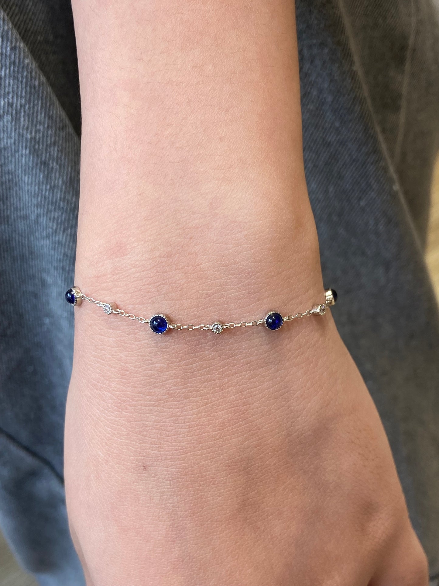 Pave blue bracelet