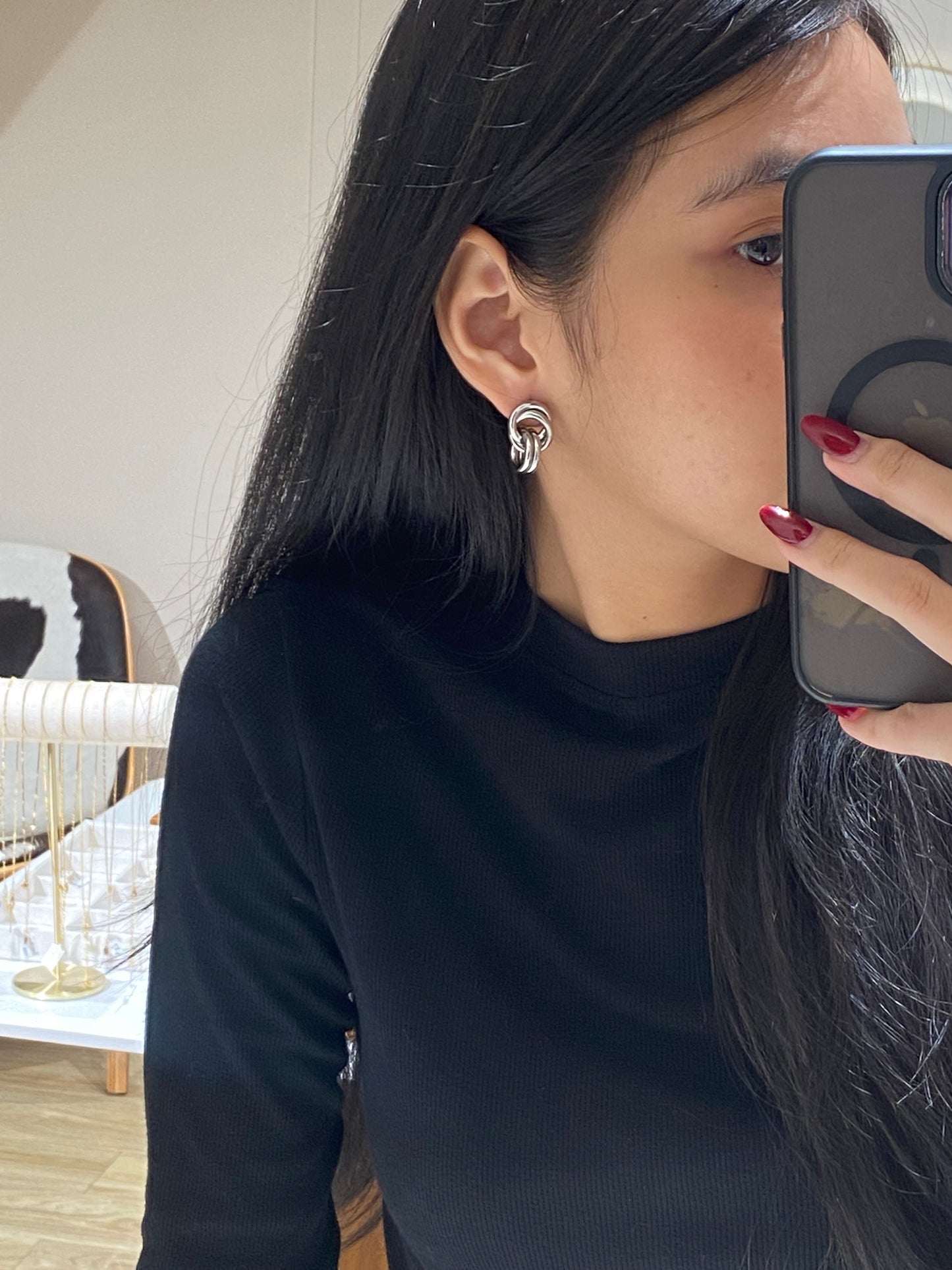 Trio earrings (silver)