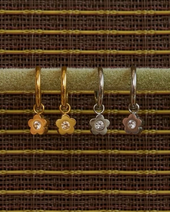 Cherry blossom hoops (gold)