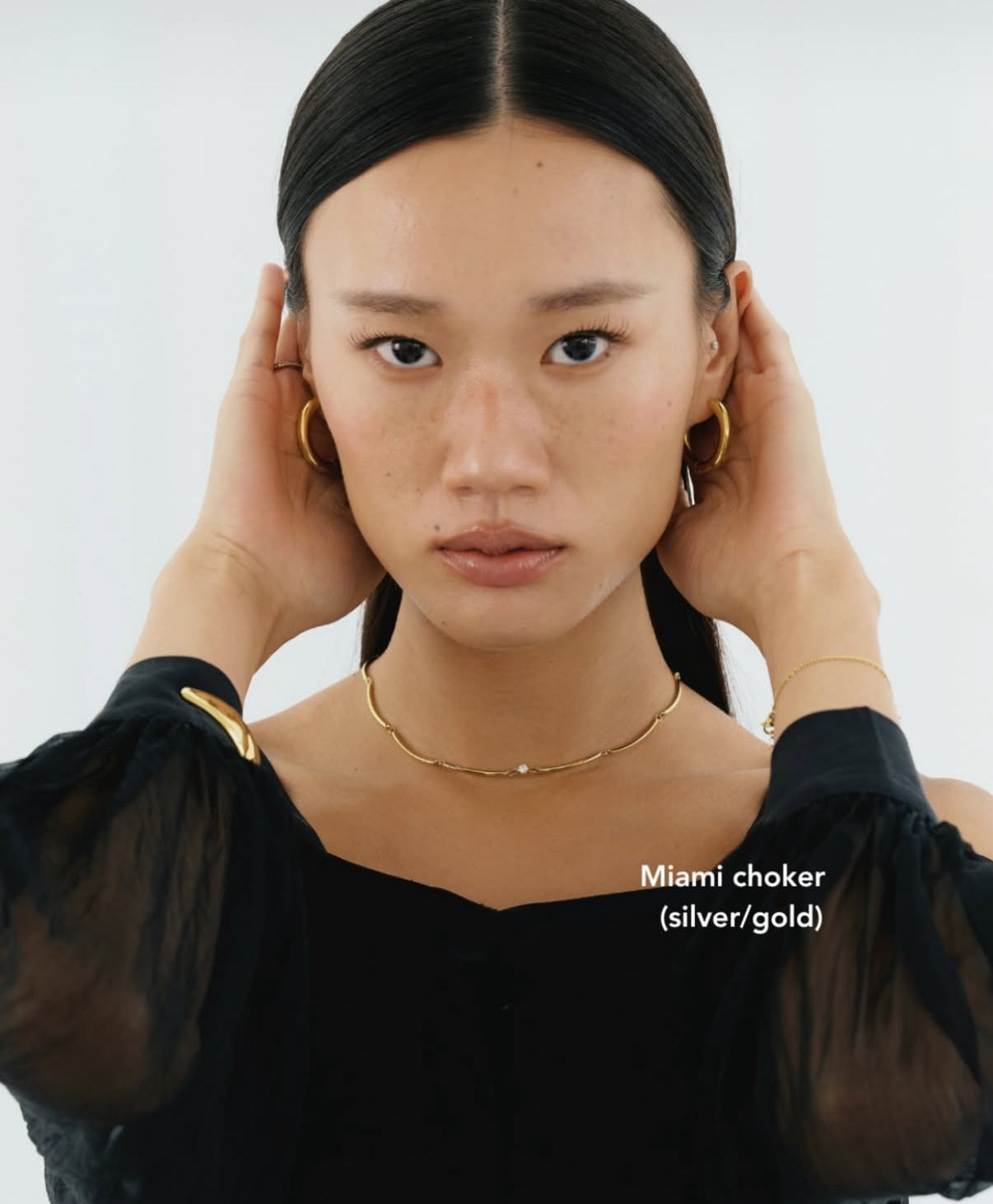 Miami bat choker (gold)