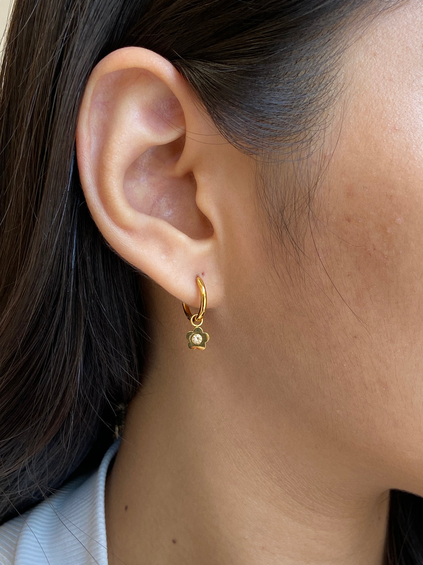 Cherry blossom hoops (gold)