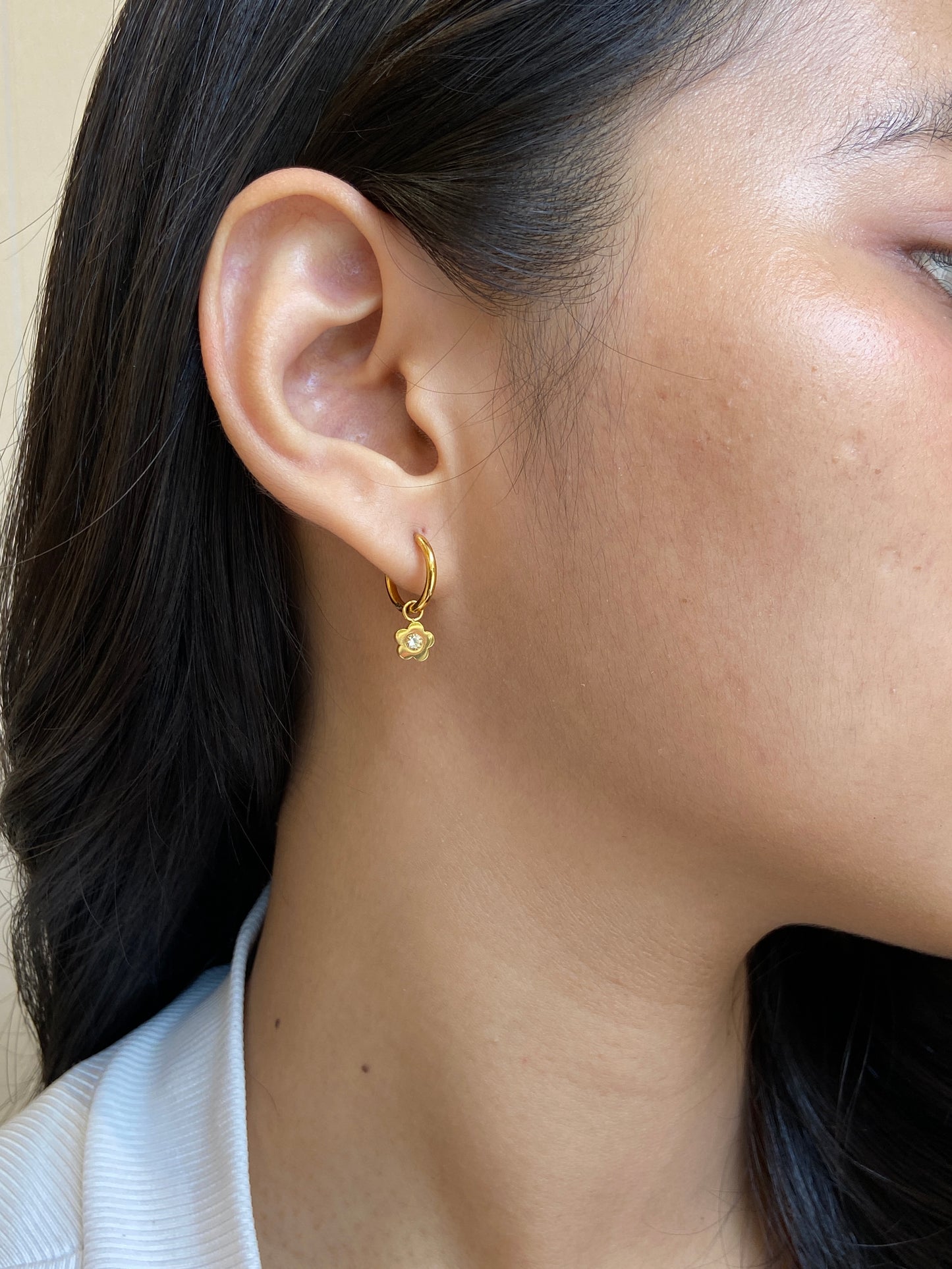 Cherry blossom hoops (gold)